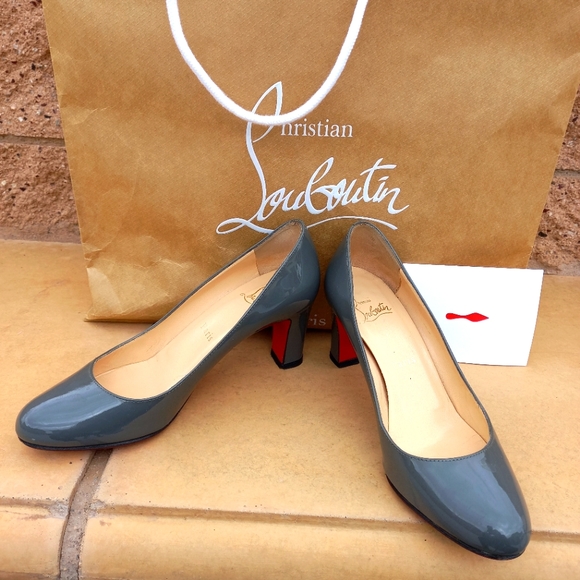 LOUBOUTIN Pumps Gray Patent Size 36.5 - Picture 1 of 7